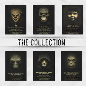 Horror Porcelain Doll Gotisches Halloween-Party Einladung