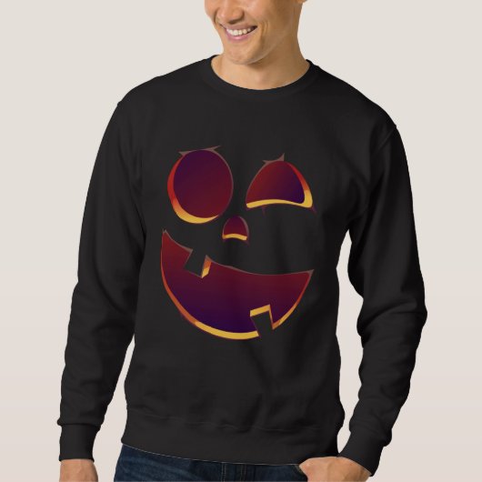 Horror Pumpkin Cute Kids Halloween Costume Sweatshirt (Vorderseite)