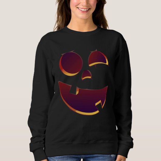 Horror Pumpkin Cute Kids Halloween Costume Sweatshirt (Vorderseite)