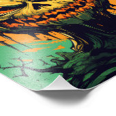 Horror Pumpkin Halloween Fotodruck (Ecke)