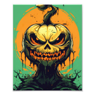 Horror Pumpkin Halloween Fotodruck