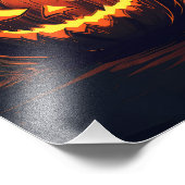 Horror Pumpkin Halloween Fotodruck (Ecke)