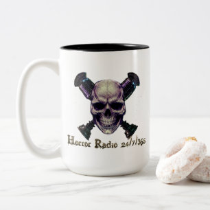 Horror Radio MicroCross Totenkopf 2-Ton-Tasse Zweifarbige Tasse