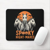 Horror Retro Soky Nachtstuten Reiten Boo Ghosts Ha Mousepad (Mit Mouse)