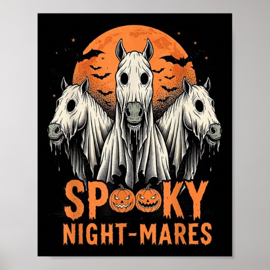 Horror Retro Soky Nachtstuten Reiten Boo Ghosts Ha Poster (Vorne)