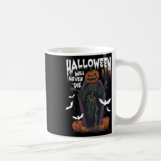 Horror Retro Spooky Halloween wird nie lustig Die Kaffeetasse (Rechts)