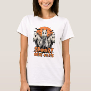 Horror Retro Spooky Night Mares Pferde Bootsphoste T-Shirt