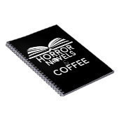 Horror-Romane und Kaffee Notizblock (Rechte Seite)