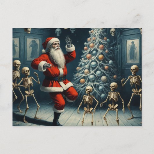 Horror Santa und die Tanzskelette Postkarte (Vorderseite)