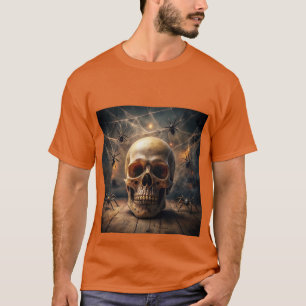 Horror-Schädel Orange T-Shirt