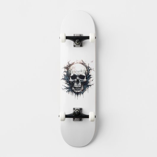 Horror-Schädel Skateboard (Vorderseite)