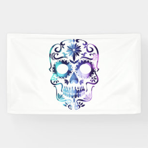 Horror-Schädel-Symbol Banner