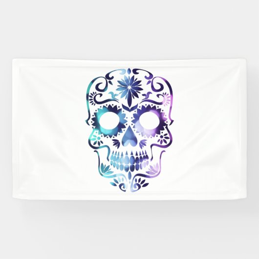 Horror-Schädel-Symbol Banner (Horizontal)