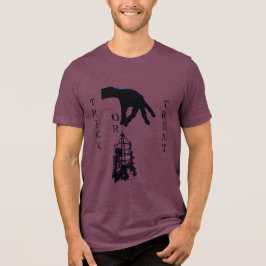 Horror Skeleton Creepy Human Skelettkäfig Tri-Blend Shirt