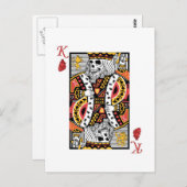 Horror-Skeleton König Spielkarte Postkarte (Vorne/Hinten)