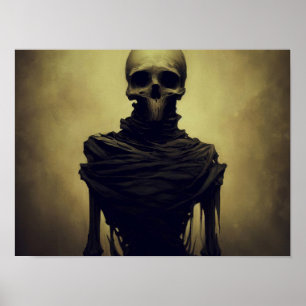 Horror Skeleton-Malerei Poster