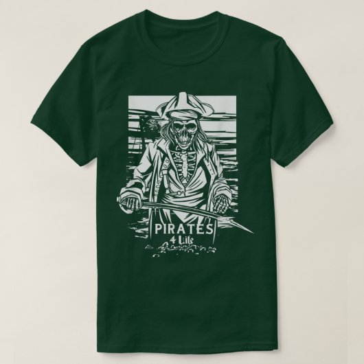 Horror Skeleton Pirate T-Shirt (Design vorne)