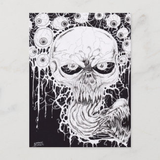 Horror Skull Art Postkarte