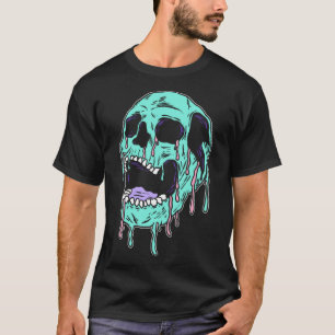 Horror Skull Pastel Goth Ästhetische Gotik Emo Pul T-Shirt