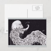 Horror Skull Serpent Fantasy Art Postkarte (Vorne/Hinten)