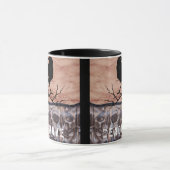 Horror Skull und Crow Personalisiert Tasse (Zentrum)