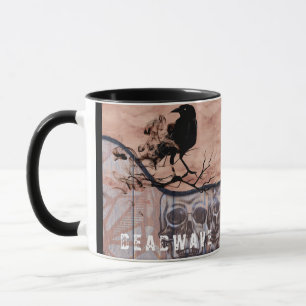 Horror Skull und Crow Personalisiert Tasse