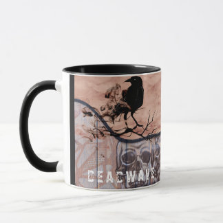 Horror Skull und Crow Personalisiert Tasse