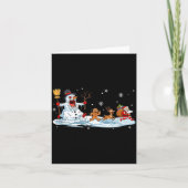 Horror Snowman Christmas Reindeer Gingerbread Sant Karte (Vorderseite)