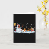 Horror Snowman Christmas Reindeer Gingerbread Sant Karte (Gelbe Blume)