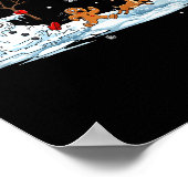 Horror Snowman Christmas Reindeer Gingerbread Sant Poster (Ecke)