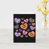 Horror Soky Candy Heart Valentines Day Lover Tee H Karte (Gelbe Blume)