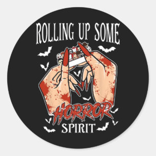 Horror Spirit Funny Halloween Outf aufrollen Runder Aufkleber