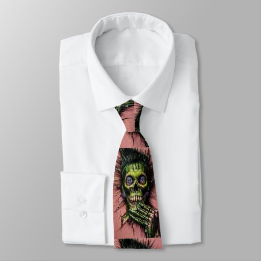 Horror Spooky Creepy Skull Krawatte (Gebunden)