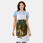 Horror Spooky Skeleton Dog Aesthetic Schürze (Getragen)