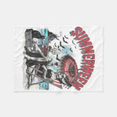 Horror Summerween Halloween Vintag Beac Fleecedecke (Vorderseite (Horizontal))