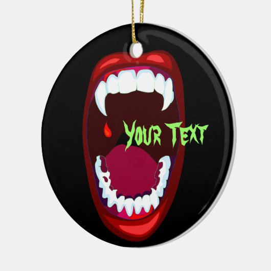 Horror Teeth Vampire Fangs Spooky Ornament (Links)