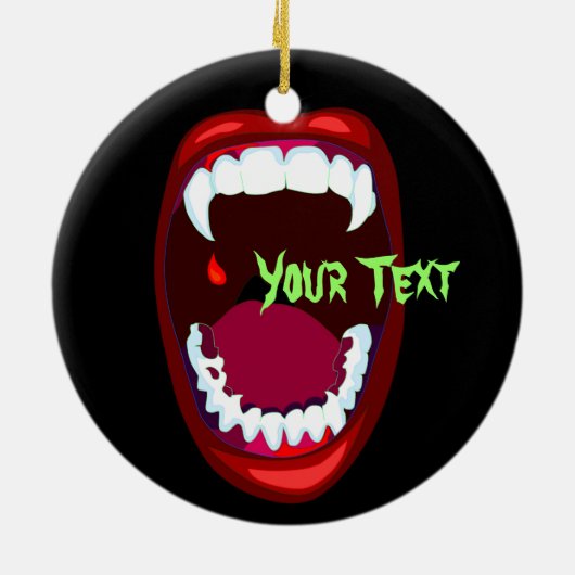 Horror Teeth Vampire Fangs Spooky Ornament (Hinten)
