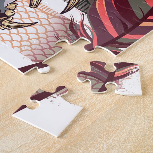 Horror-Tierfluch-Skelett-Schädel Puzzle (Seite)