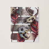 Horror-Tierfluch-Skelett-Schädel Puzzle (Vertikal)