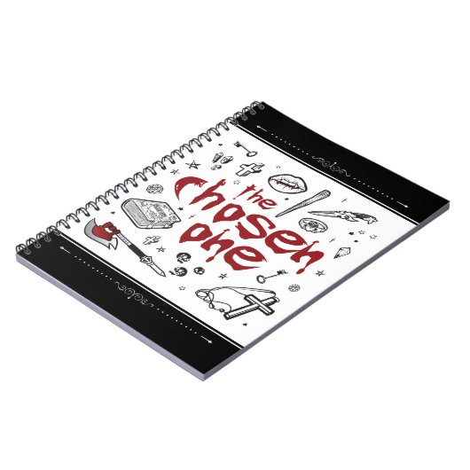 Horror TV Vampire Slayer Thema Schreiben Notizblock (Linke Seite)