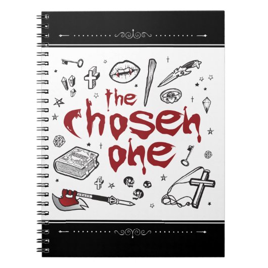 Horror TV Vampire Slayer Thema Schreiben Notizblock (Vorderseite)