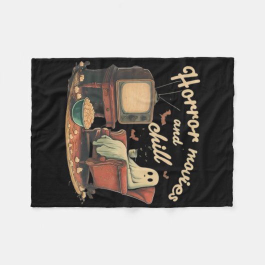 Horror und Chill Ghost Fleecedecke (Vorderseite (Horizontal))