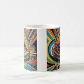 Horror Vacui Psychedelic Artwork aus den 1960er Ja Kaffeetasse (Mittel)