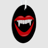 Horror Vampire Mouth und Fangs Halloween Ornament (Vorderseite)