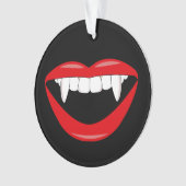 Horror Vampire Mouth und Fangs Halloween Ornament (Vorderseite)