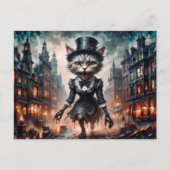 Horror verrückte Zimmerkatze, die im Viktorianisch Postkarte (Vorderseite)