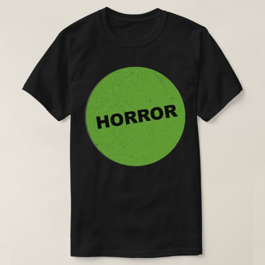 Horror VHS-Aufkleber T-Shirt (Design vorne)