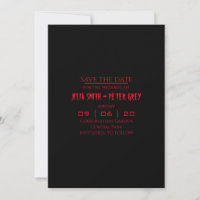 Horror vibes Save the Date Hochzeitseinladung