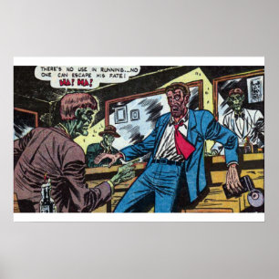 Horror Vintage Comicen 70er   klassisch und Retro Poster