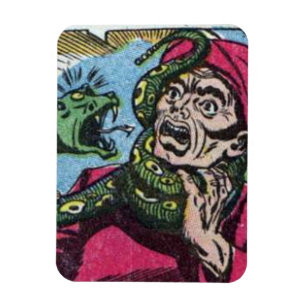 Horror Vintage Comicen   70er Retro Comic Magnet